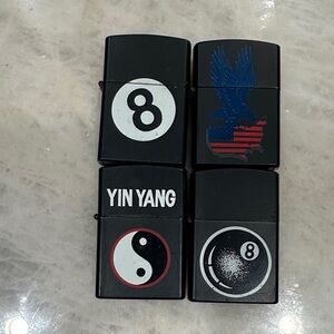 Black Lighter Set with Unique Designs